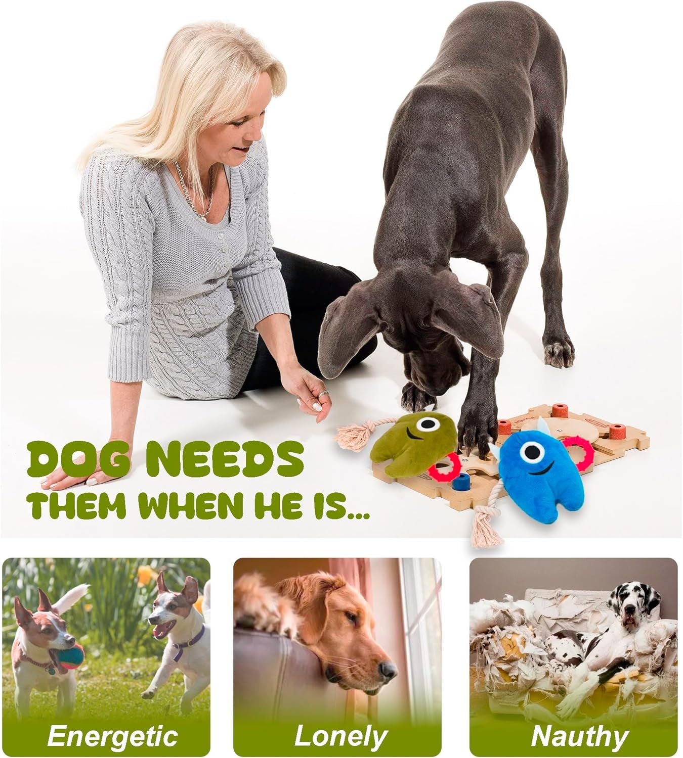 JMT-808074 Durable Plush and Rope Dog Chew Toys for Interactive Play and Tugging - Perfect for Small to Large Breeds