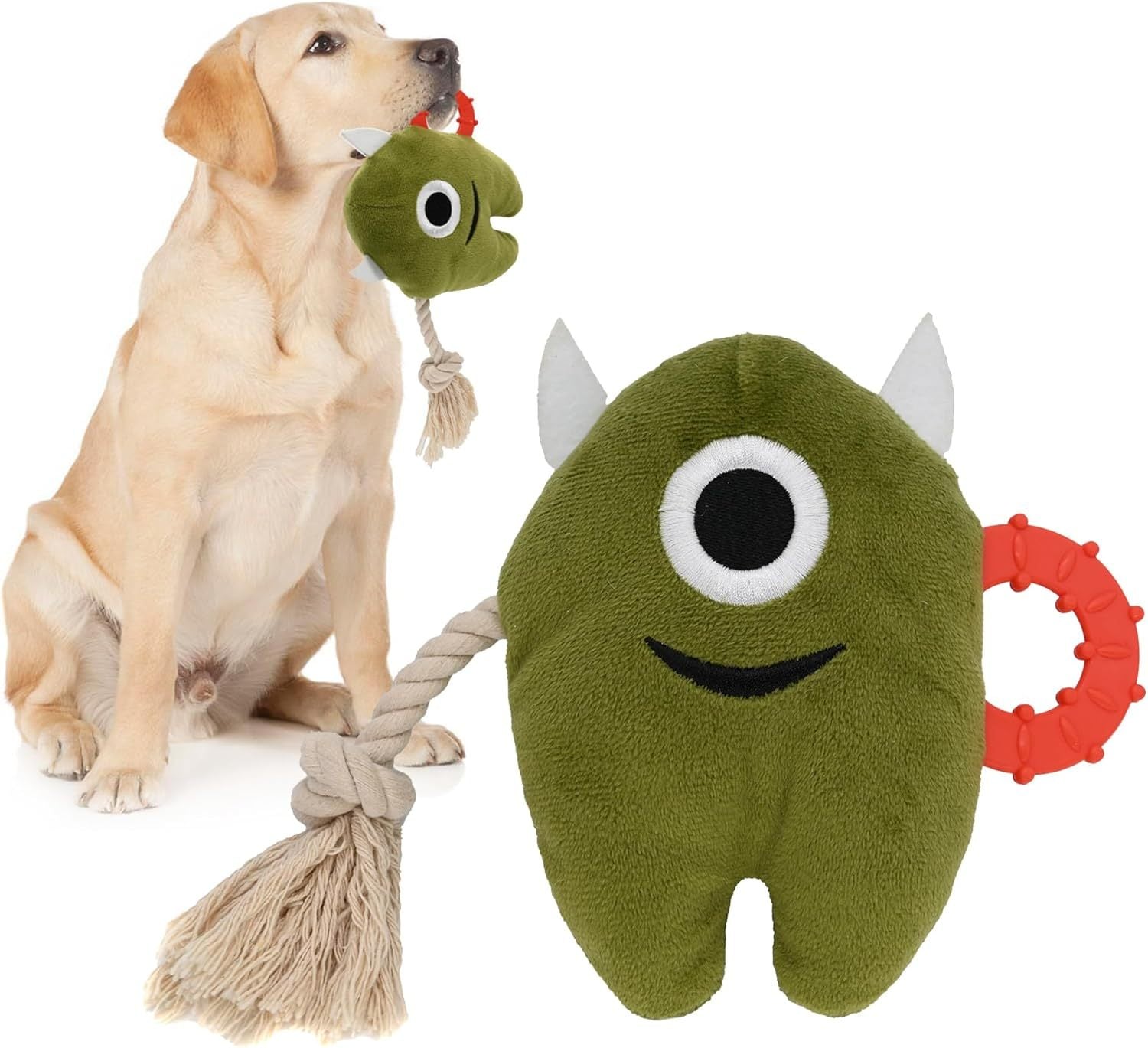 JMT-808074 Durable Plush and Rope Dog Chew Toys for Interactive Play and Tugging - Perfect for Small to Large Breeds