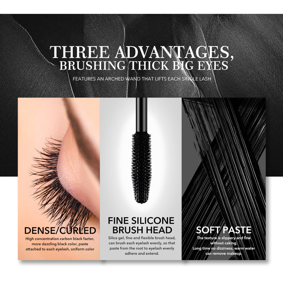 JMT-808202 4D Silk Fiber Mascara - Extra Length & Volume for Stunning Lashes, Black