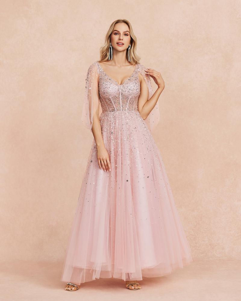 JMT-808330 Elegant Pink Luxury Women’s Dress - SH0057 Model