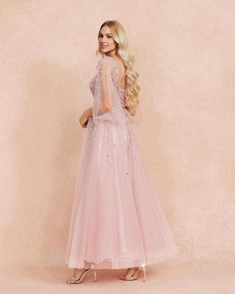 JMT-808330 Elegant Pink Luxury Women’s Dress - SH0057 Model
