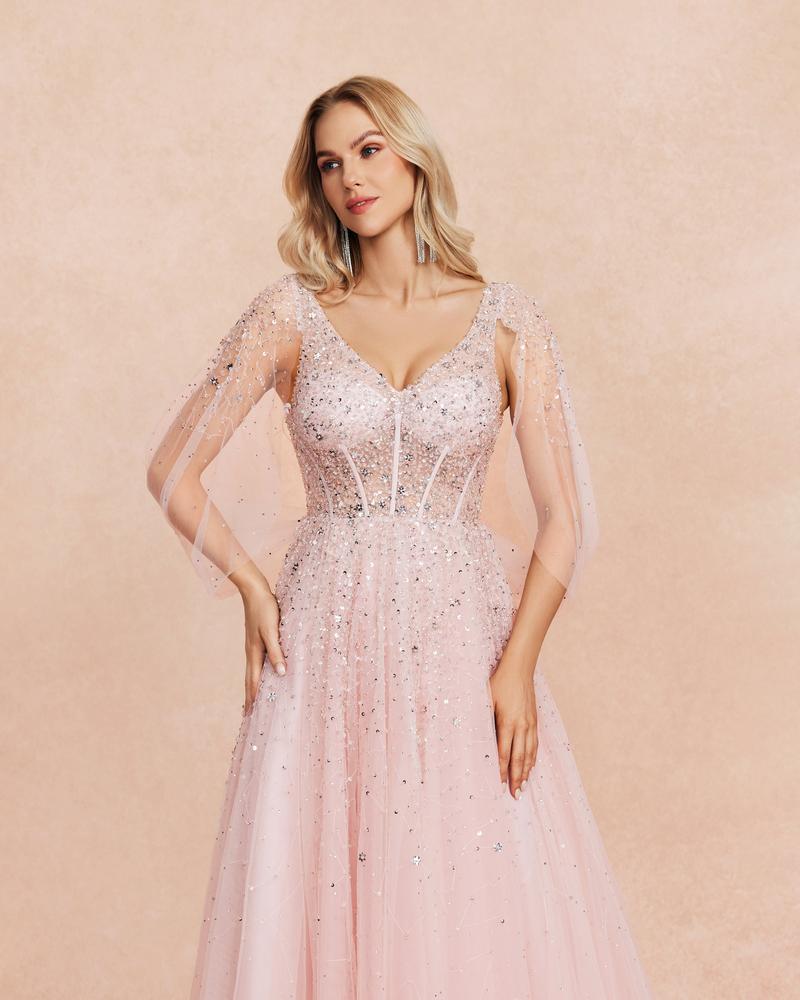 JMT-808330 Elegant Pink Luxury Women’s Dress - SH0057 Model