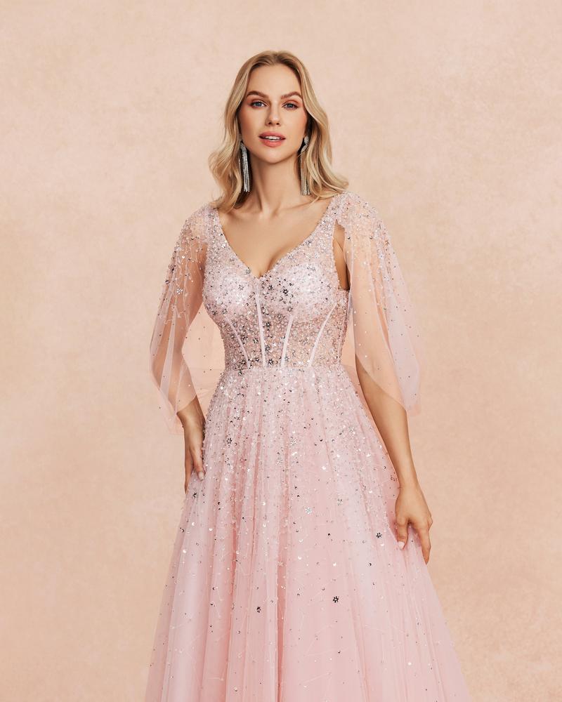JMT-808330 Elegant Pink Luxury Women’s Dress - SH0057 Model