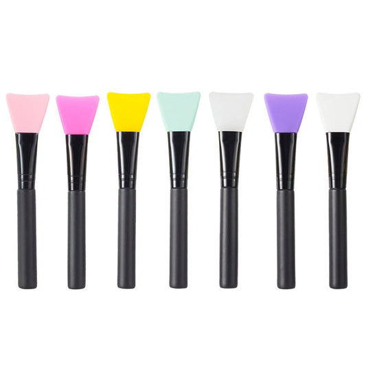 JMT-808330 Silicone Makeup Brush Tool with Long Wooden Handle - 14cm Adjusting Film Stick