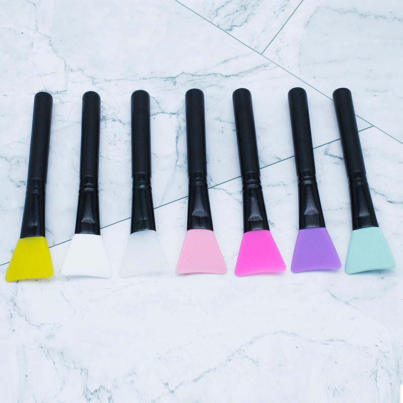 JMT-808330 Silicone Makeup Brush Tool with Long Wooden Handle - 14cm Adjusting Film Stick