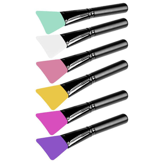 JMT-808330 Silicone Makeup Brush Tool with Long Wooden Handle - 14cm Adjusting Film Stick
