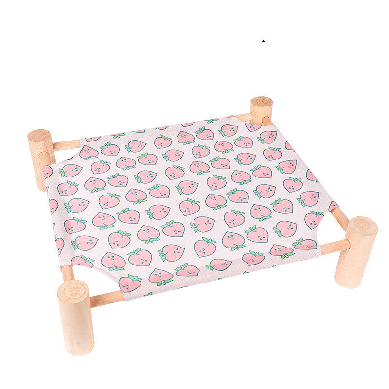 JMT-808394 Wooden Pet Camping Bed for Small Dogs and Cats - Easy to Remove and Wash, Available in Various Stylish Covers
