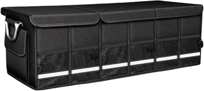 JMT-808714 Collapsible Multi-Compartment Car Trunk Organizer with Adjustable Straps