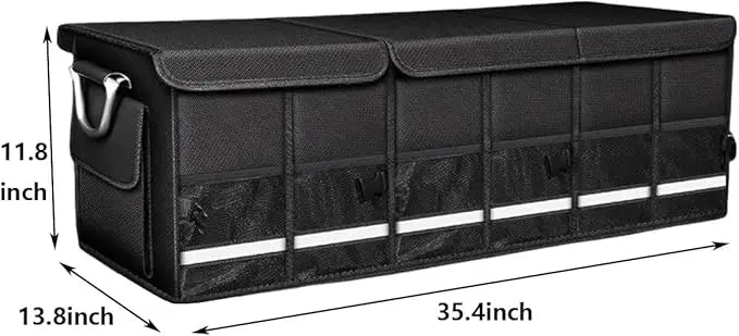 JMT-808714 Collapsible Multi-Compartment Car Trunk Organizer with Adjustable Straps
