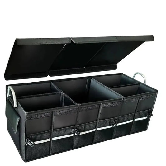 JMT-808714 Collapsible Multi-Compartment Car Trunk Organizer with Adjustable Straps