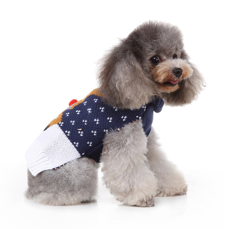 JMT-808714 Fashion Printed Dog Sweater for All Sizes – Cozy Polyester Material to Keep Pets Warm