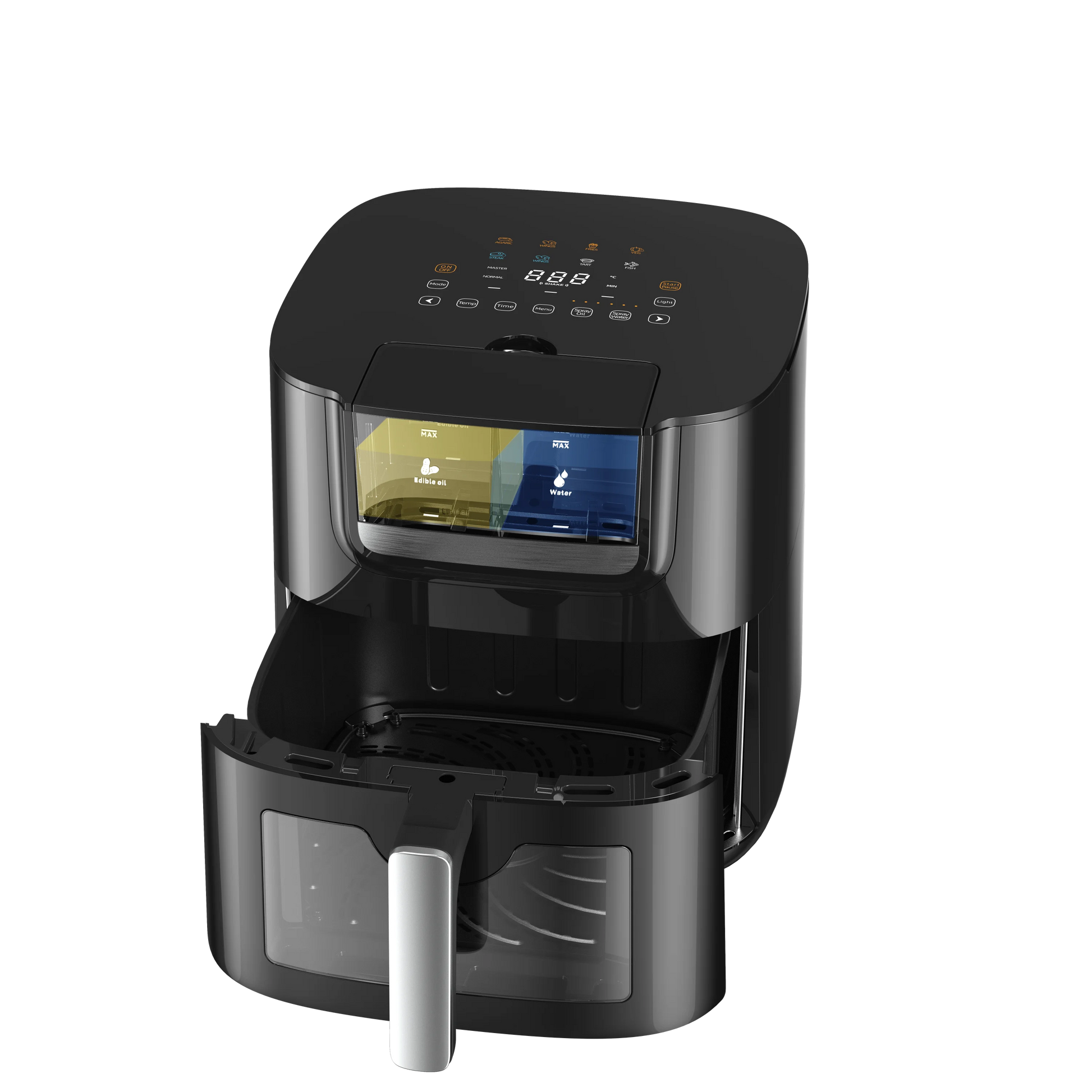 JMT-808842 7L Auto-Spray Air Fryer with Moisture Technology and 15 Cooking Presets, 1800W Convection Oven with Viewing Window