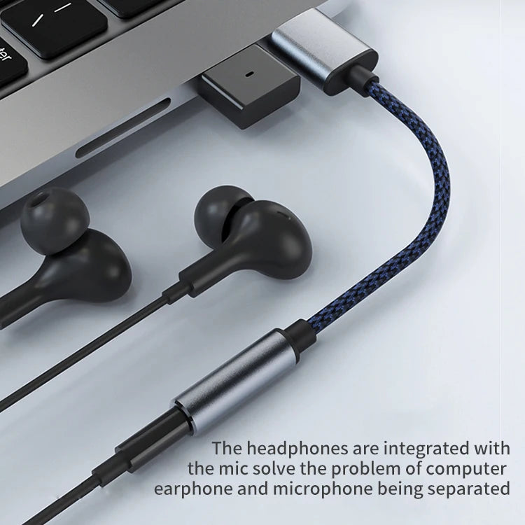 JMT-808906 USB to 3.5mm Aux Adapter with Microphone Support for PC, PS4, and PS5