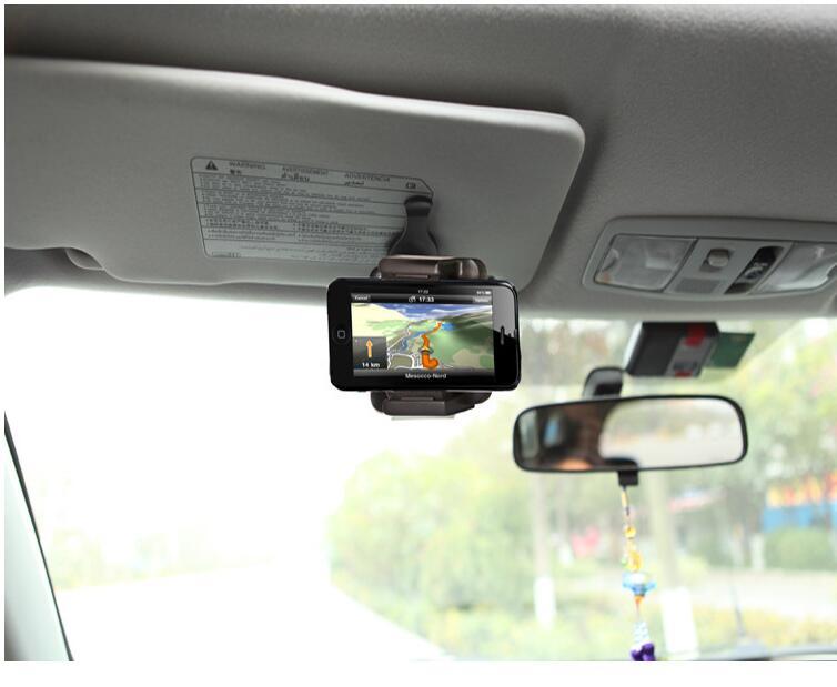 JMT-809098 Car Sun Visor Phone Mount for Universal Mobile Devices - Adjustable Clip for 35-90mm Widths, High Stability and Safe Viewing