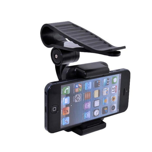 JMT-809098 Car Sun Visor Phone Mount for Universal Mobile Devices - Adjustable Clip for 35-90mm Widths, High Stability and Safe Viewing