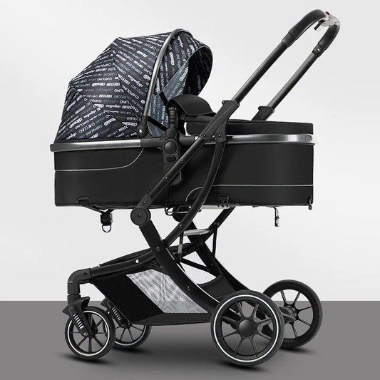 JMT-809098 Reversible 3-in-1 Baby Stroller with Aluminium Frame, Compact Foldable Design and Two-Way Seat for Easy Travel