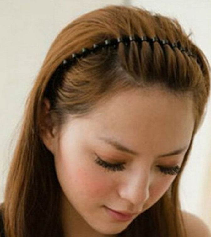 JMT-809610 Non-slip Steel All-match Headband in Black, Unisex Korean Style