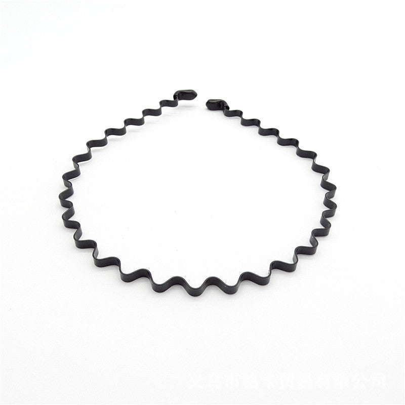 JMT-809610 Non-slip Steel All-match Headband in Black, Unisex Korean Style