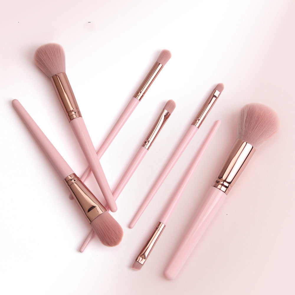 JMT-809674 18-Piece Pink Makeup Brush Set for Powder and Eyeshadow Application
