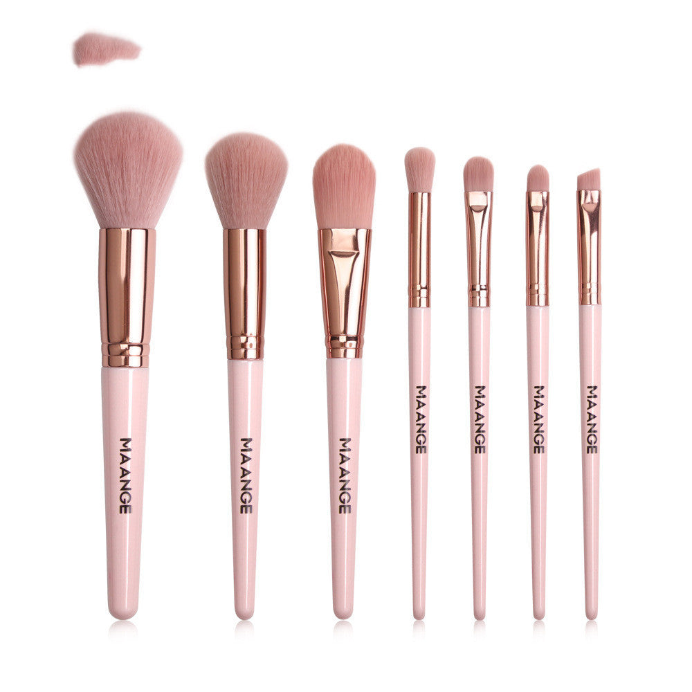JMT-809674 18-Piece Pink Makeup Brush Set for Powder and Eyeshadow Application
