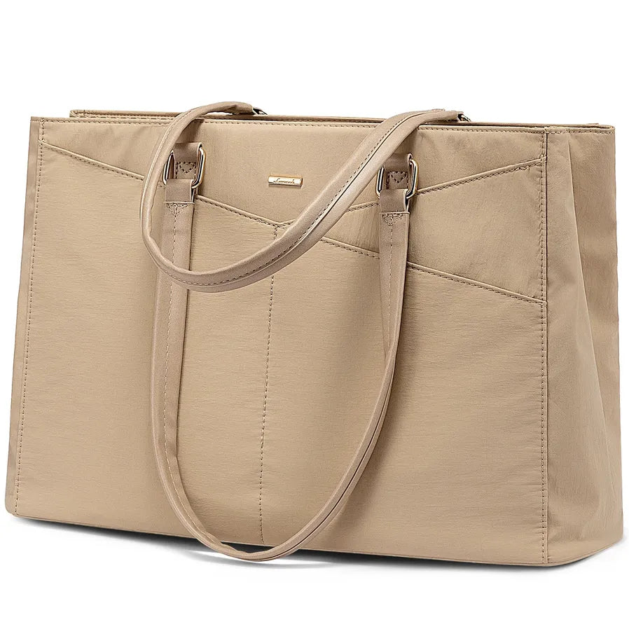 JMT-810058 Large Capacity Nylon Tote Bag for Work, Travel, and Office Use - 17in Computer Shoulder Briefcase