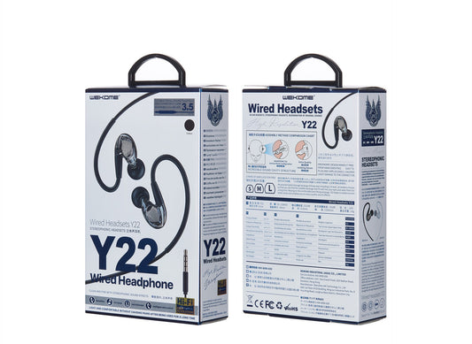 JMT-810058 Wired In-Ear Headphones with Microphone and 3.5mm Jack, Silicone Earplugs and 1.25m TPE Cable in White and Black