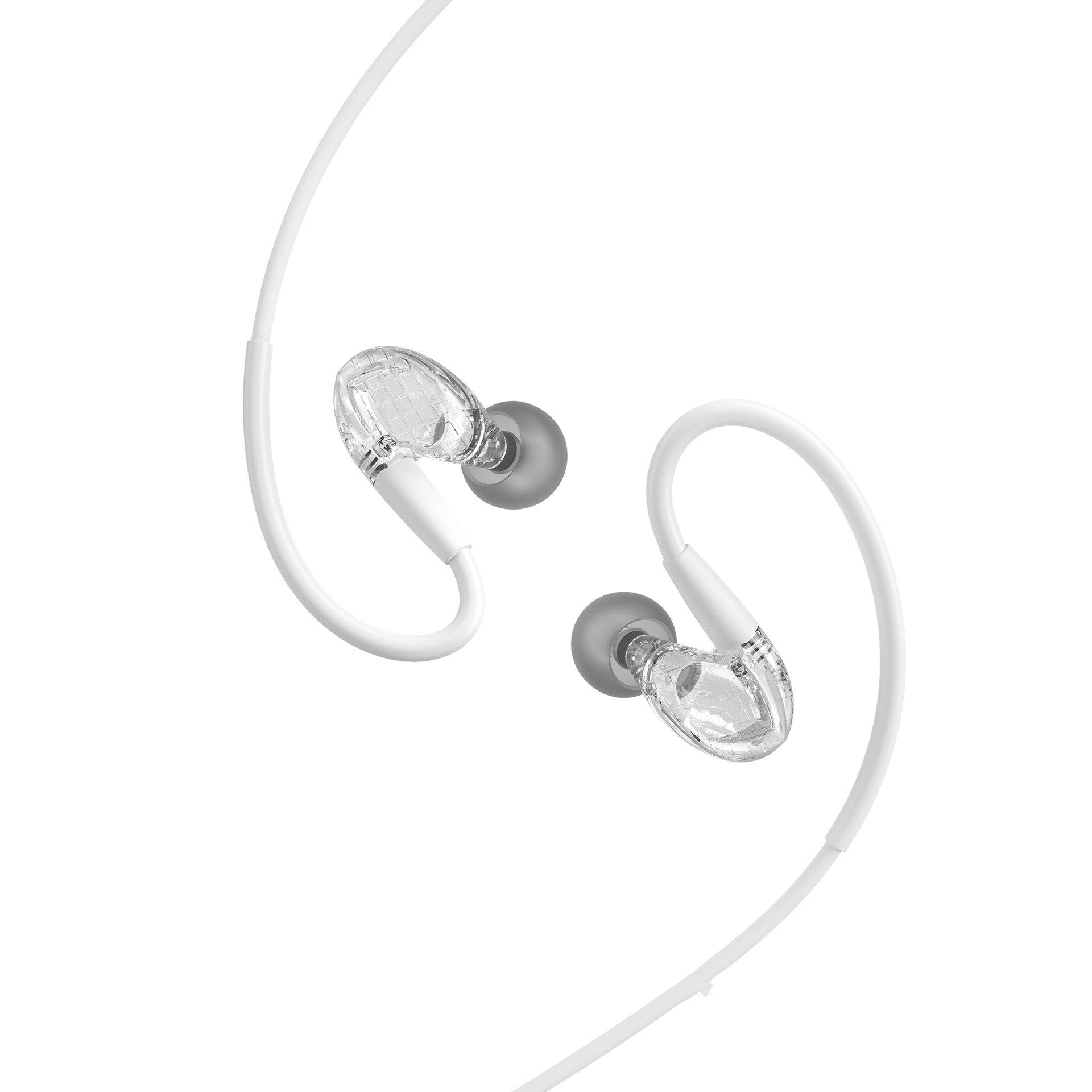 JMT-810058 Wired In-Ear Headphones with Microphone and 3.5mm Jack, Silicone Earplugs and 1.25m TPE Cable in White and Black