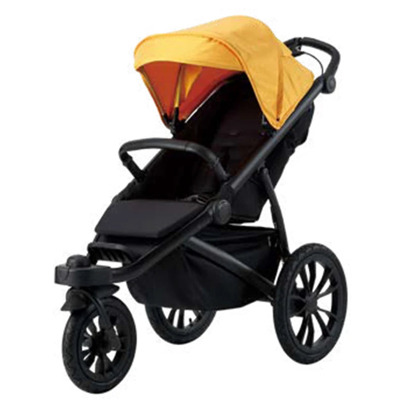 JMT-810378 Brightbebe Jogging Stroller with Dual Suspension and Air-Filled Tires for Smooth Rides