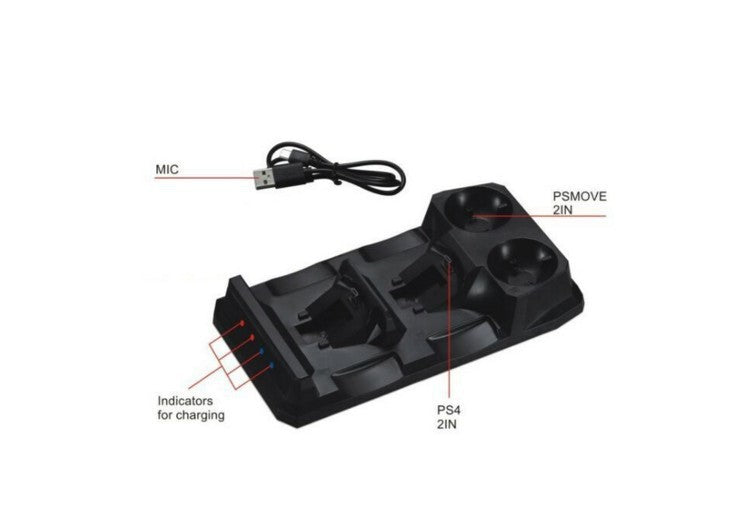 JMT-810698 Dual Charging Station for PS4 and PSmove Controllers