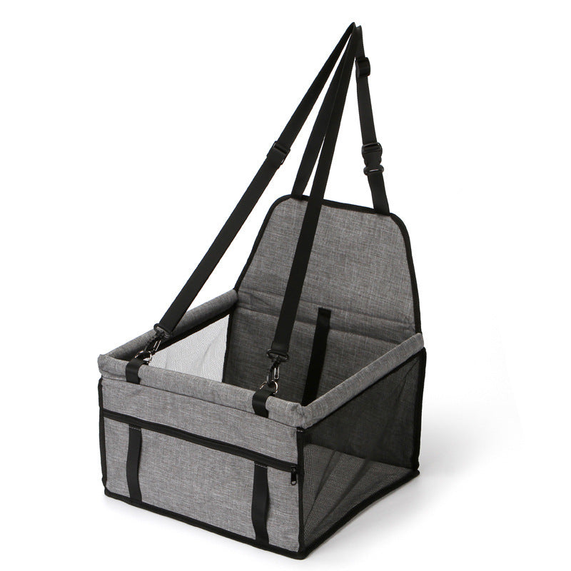 JMT-810698 Foldable Pet Safety Car Seat Bag for Small to Medium Dogs and Cats, Oxford Cloth with Safety Leash and Storage Pocket, Easy to Store