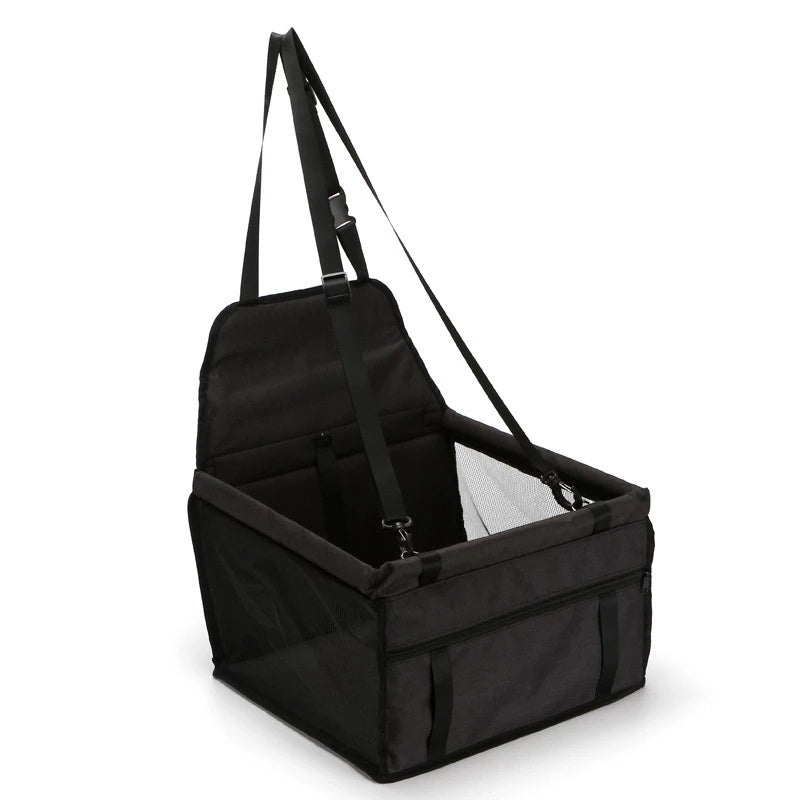 JMT-810698 Foldable Pet Safety Car Seat Bag for Small to Medium Dogs and Cats, Oxford Cloth with Safety Leash and Storage Pocket, Easy to Store
