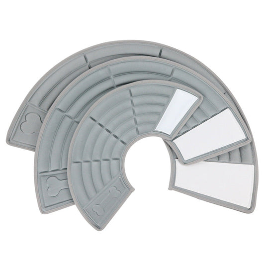 JMT-810890 Elizabethan Dog Collar Ring, Soft Anti-Lick and Anti-Bite Design in Black and Gray, Available in Sizes S, M, L