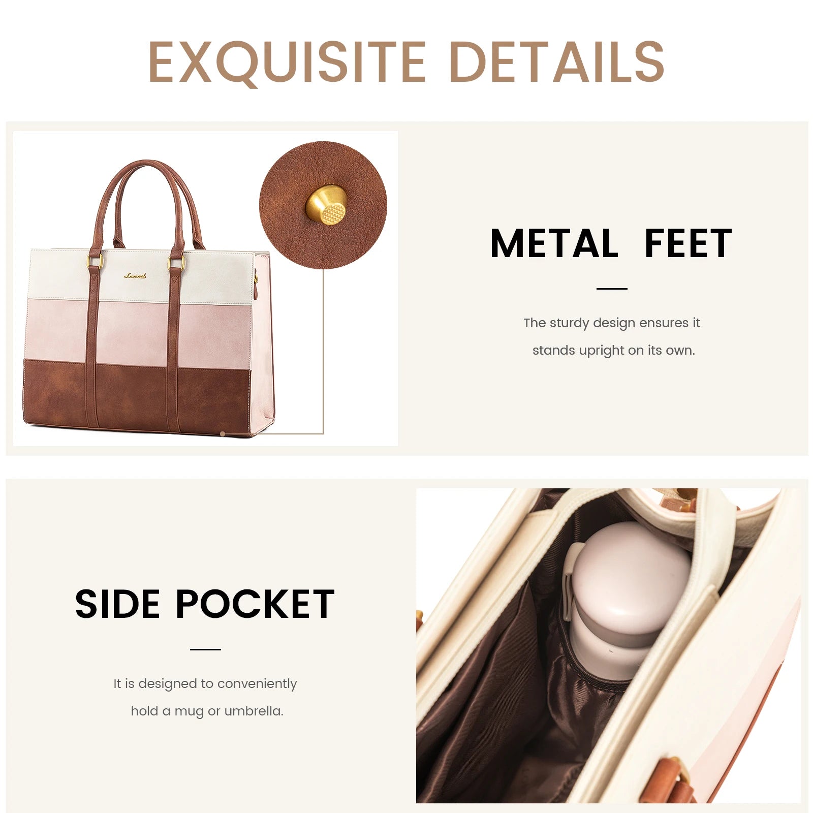 JMT-811210 Fashionable Women's Handbag Set for Office and Business - Waterproof Crossbody and Tote for Laptops