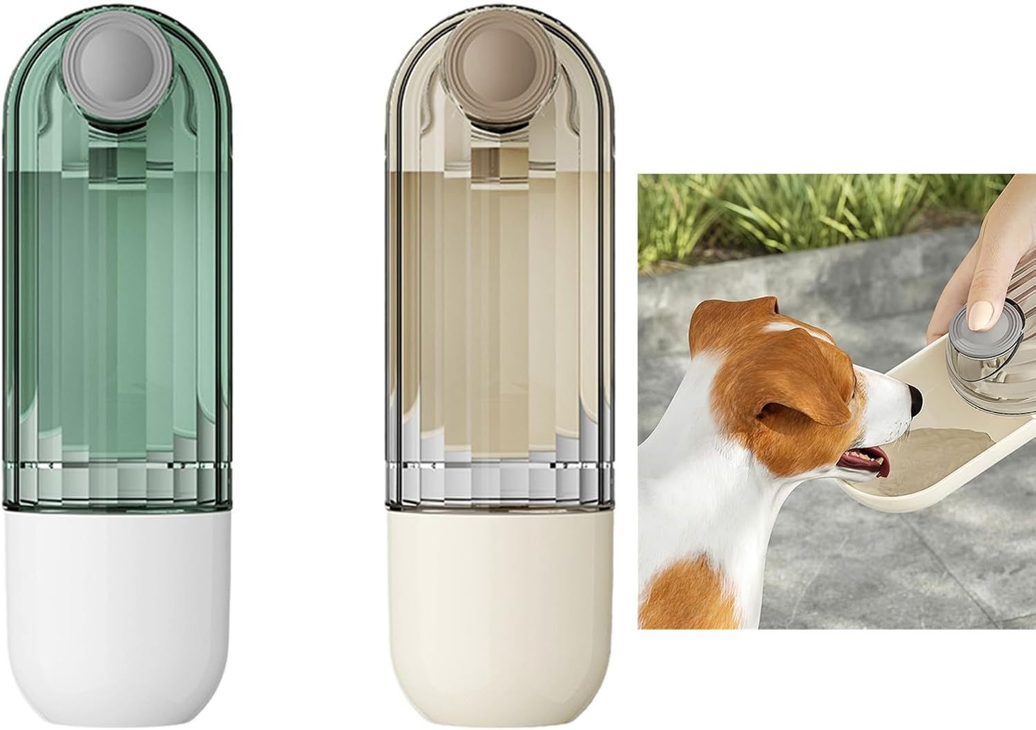 JMT-811210 Portable Leak-Proof Dog Water Bottle with Food Dispenser for Outdoor Activities