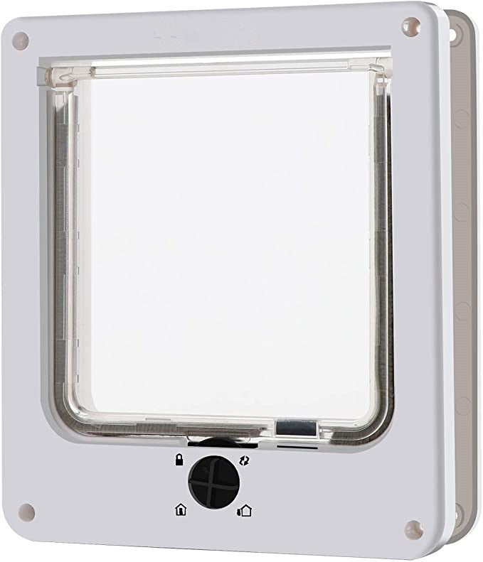 JMT-811402 Indoor Cat and Dog Door with Rotary Lock and Magnetic Closure - Weatherproof Design for Cats and Small Dogs - Various Sizes Available