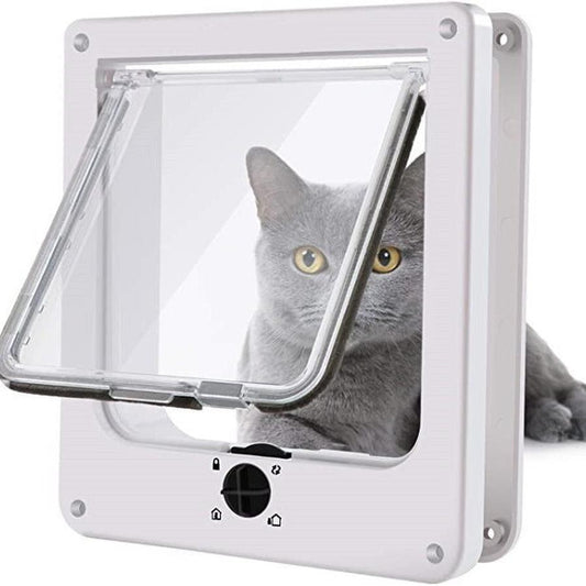 JMT-811402 Indoor Cat and Dog Door with Rotary Lock and Magnetic Closure - Weatherproof Design for Cats and Small Dogs - Various Sizes Available