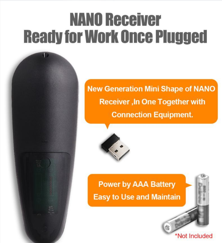 JMT-811466 Wireless Keyboard Remote Control with Built-in Touchpad for Smart Devices
