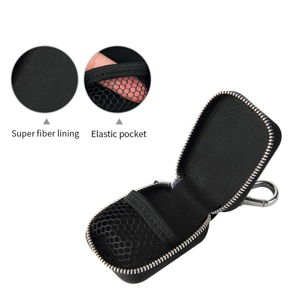 JMT-811530 Universal Clamshell Protective Case for Bluetooth Headsets - Faux Leather Headphone Cover