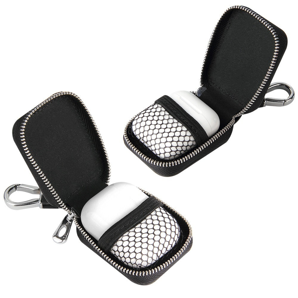 JMT-811530 Universal Clamshell Protective Case for Bluetooth Headsets - Faux Leather Headphone Cover