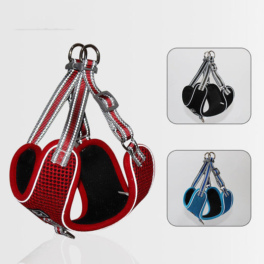 JMT-811722 Adjustable Dog Chest Strap with Traction Rope – Available in Multiple Sizes and Colors