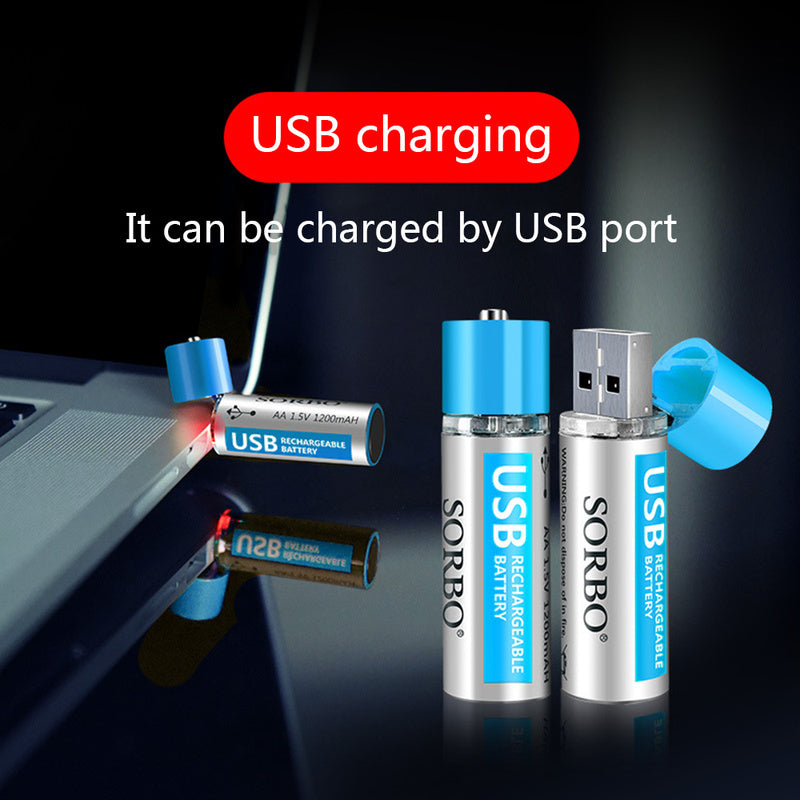 JMT-811722 Lithium Polymer Battery AAA Set - 1200mAh Rechargeable, Safe & Reliable with Smart Chip, USB Charging Options Available