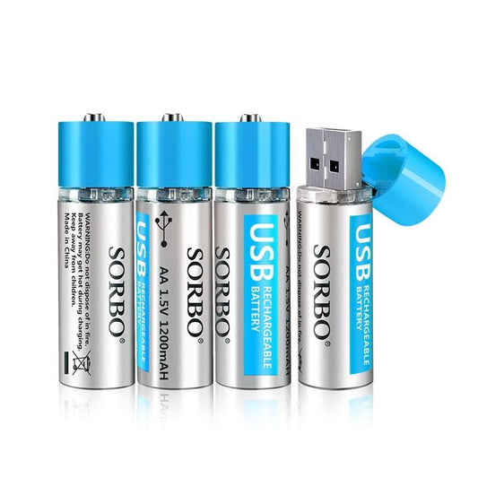 JMT-811722 Lithium Polymer Battery AAA Set - 1200mAh Rechargeable, Safe & Reliable with Smart Chip, USB Charging Options Available