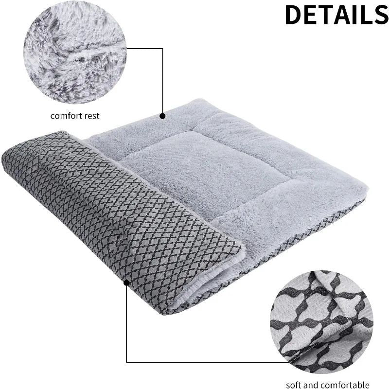 JMT-811850 Premium Washable Plush Dog Bed Mat and Cat Cushion – Soft, Dual-Purpose Mattress for Small, Medium, and Large Pets