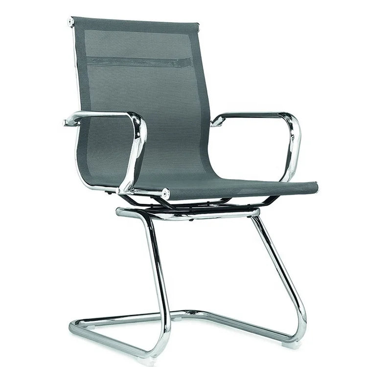 JMT-812298 Contemporary Mesh Office Chair with Aluminium Frame and Padded Seat