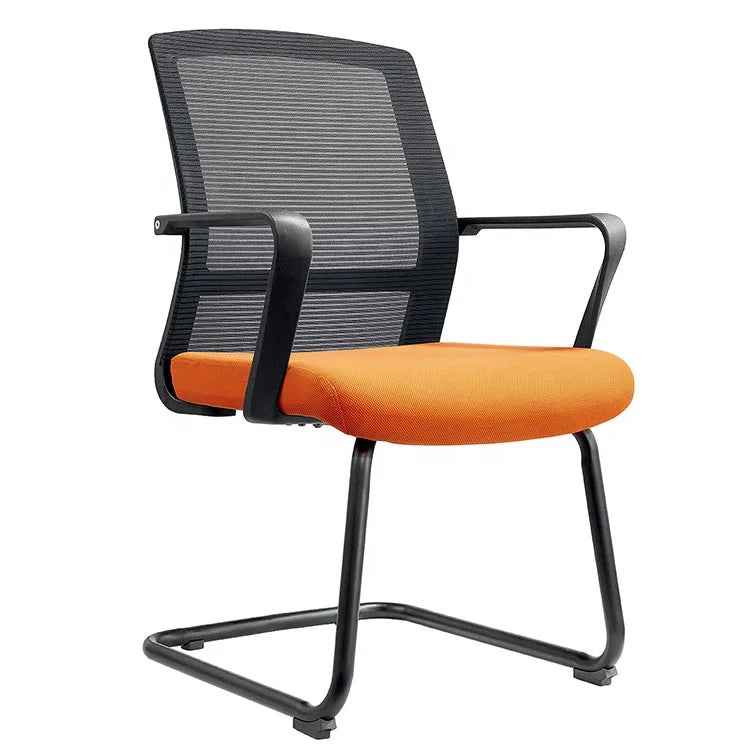 JMT-812298 Contemporary Mesh Office Chair with Aluminium Frame and Padded Seat