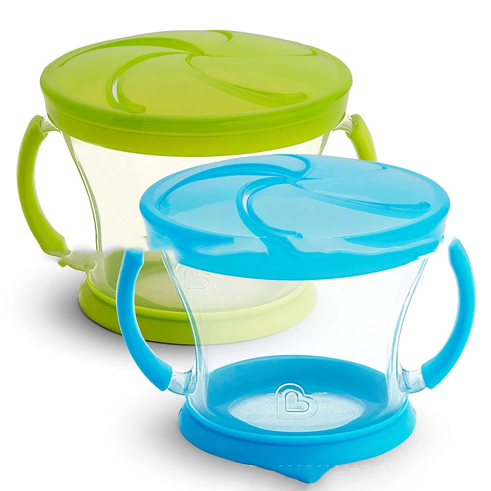 JMT-812490 Toddler Snack Catcher with Dust-Proof Lid - BPA-Free and Dishwasher Safe Snack Containers