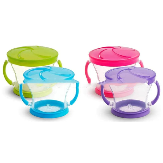 JMT-812490 Toddler Snack Catcher with Dust-Proof Lid - BPA-Free and Dishwasher Safe Snack Containers