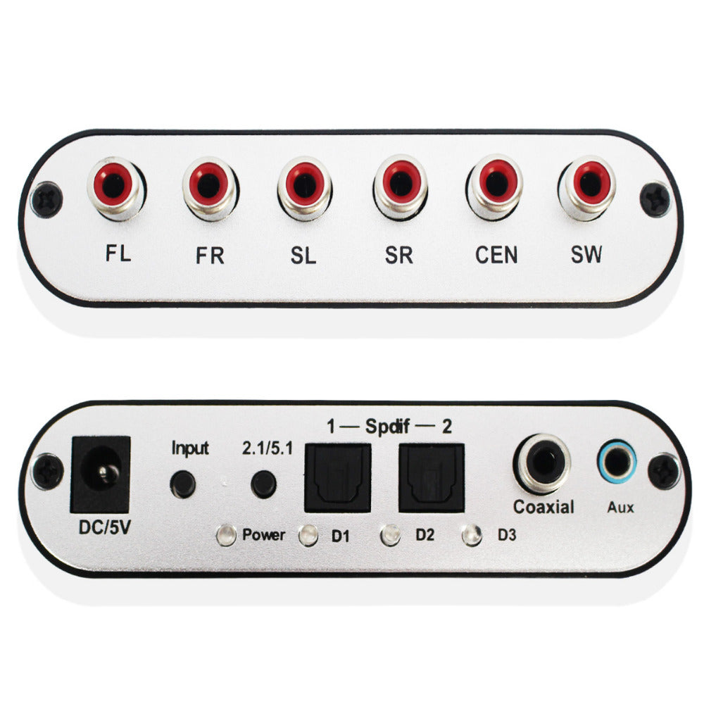 JMT-812554 5.1 Channel Dolby AC-3 Digital to Analog Audio Decoder with Optical and Coaxial Inputs