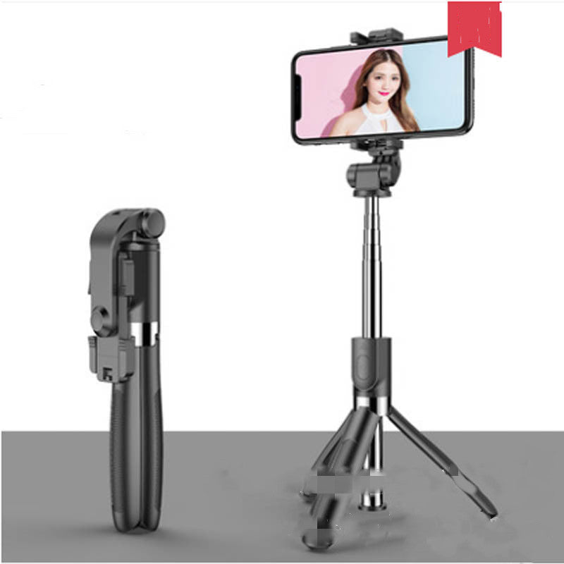JMT-812554 Universal Tripod Selfie Stick with Bluetooth Remote for Mobile Phones (3.5-6.2 inches) - Adjustable Height (186-700 mm)