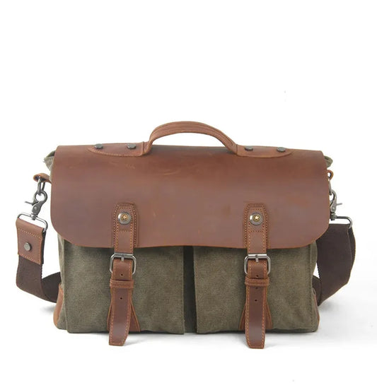 JMT-812938 Leather Laptop Briefcase Tote Bag for Men - Versatile and Stylish Office Bag